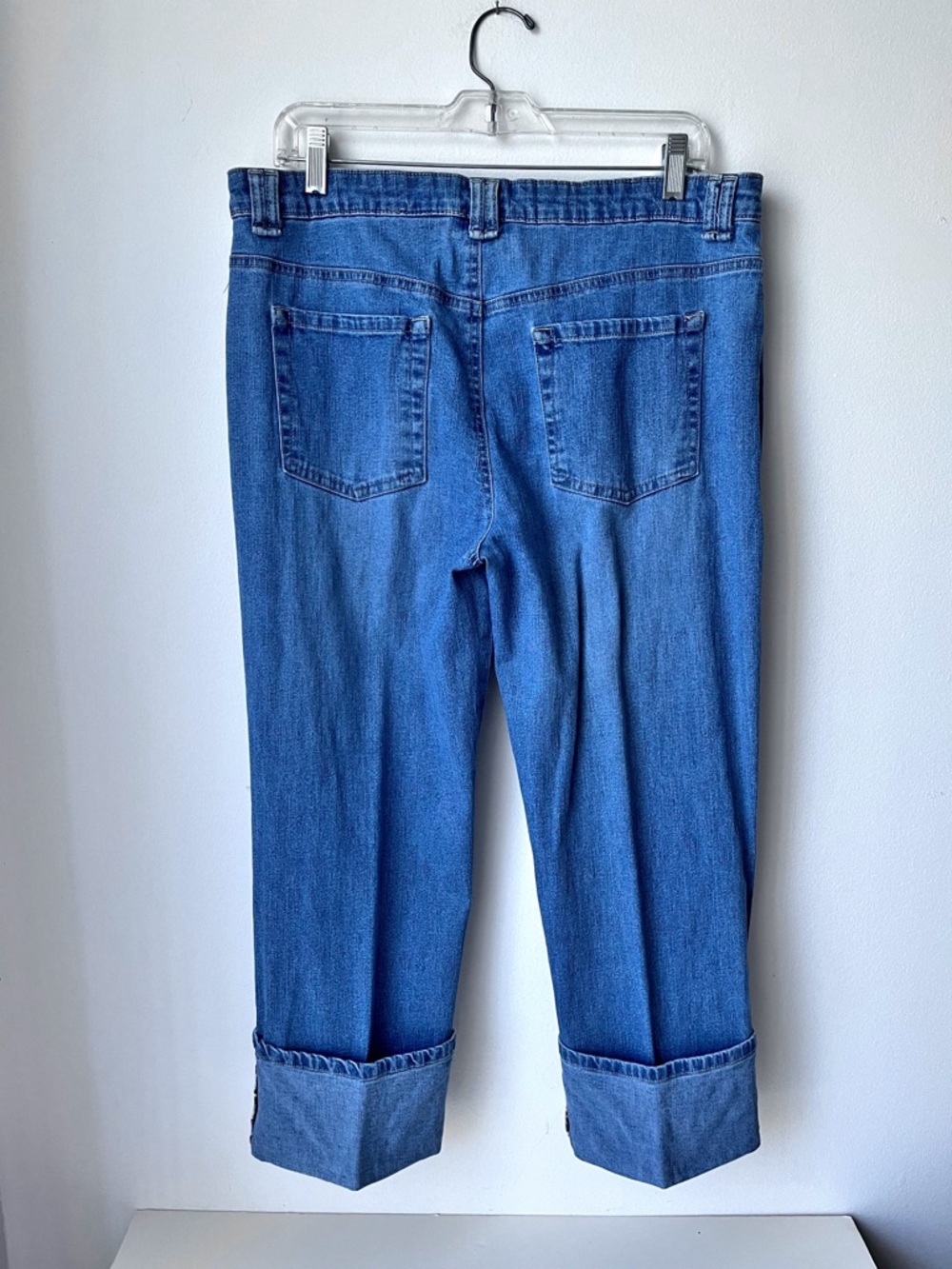 Vintage Field Gear Women’s Denim Blue Cropped Cuffed Jeans Sz 12 - Picture 9 of 10